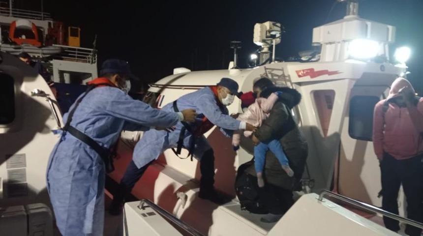 İzmir ve Aydın açıklarında 199 düzensiz göçmen kurtarıldı