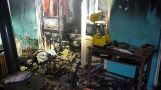 Germencik’te ev yangını