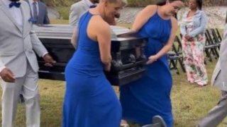 Damat kendi düğününe tabutla geldi! Nedimelerin taşıdığı tabut davetlileri şaşkına çevirdi