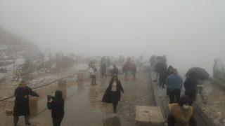 Nemrut Dağı'na mevsimin ilk karı yağdı