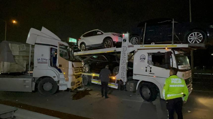 Kocaeli'de 2 tır çarpıştı bir kişi yaralandı