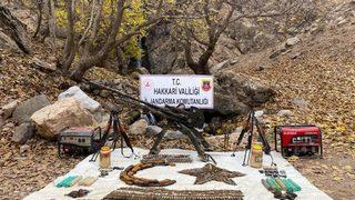 Hakkari'de terör operasyonunda silah ve mühimmat ele geçirildi