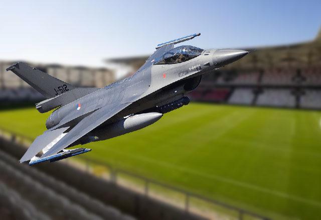 Böylesi görülmedi! Maça F-16'yla gittiler