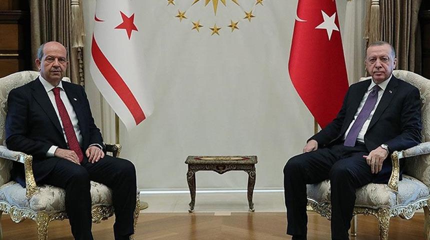 Cumhurbaşkanı Erdoğan, KKTC Cumhurbaşkanı Tatar ile görüştü