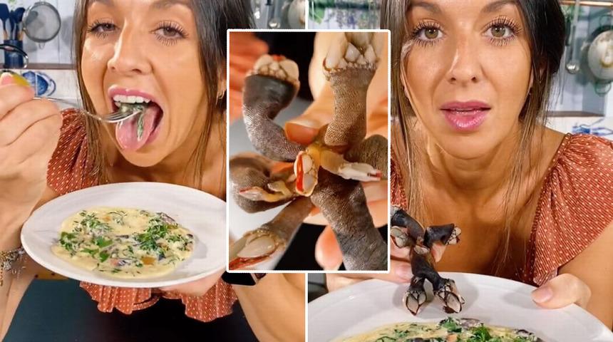 Ürkütücü dokunaçları bile vardı! Uzaylıya benzeyen deniz yaratığını hiç düşünmeden yedi