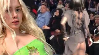 Defile sırasında aniden poposunu açmıştı! Şarkıcı Hatice, Aleyna Tilki'nin frikik verdiğini görünce...