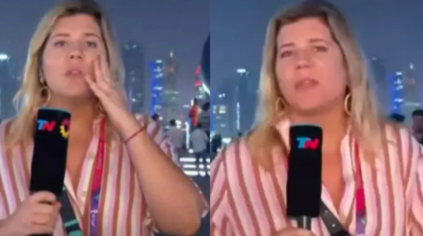 Arjantinli gazetecinin zor anları! FIFA Dünya Kupası muhabiri Katar’da canlı yayın yaparken soyuldu... Şaşkınlığını gizleyemedi