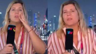 Arjantinli gazetecinin zor anları! FIFA Dünya Kupası muhabiri Katar’da canlı yayın yaparken soyuldu... Şaşkınlığını gizleyemedi