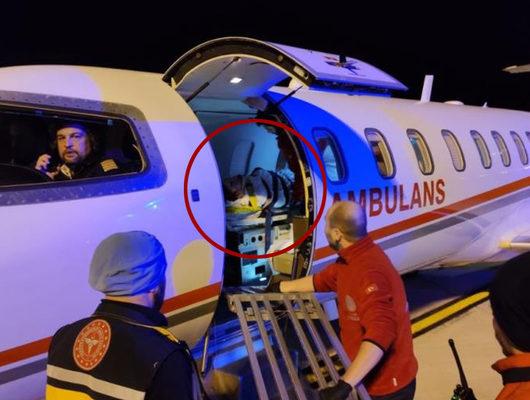 Sergen Deveci ambulans uçakla İstanbul'a sevk edildi