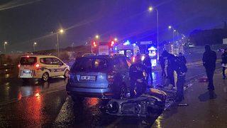 Tuzla'da otomobille çarpışan motokurye hayatını kaybetti