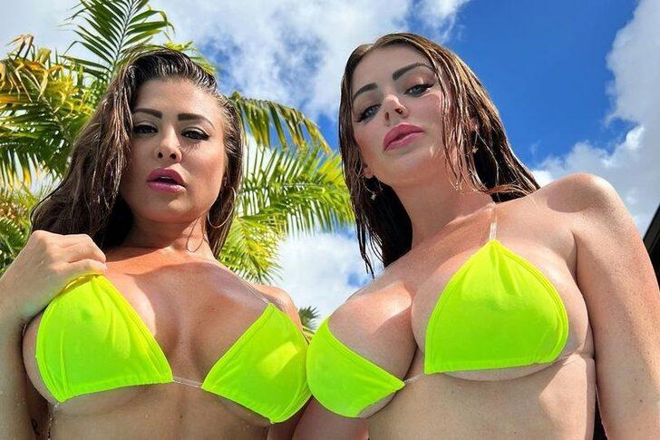 Playboy modeli Francia James ve Sophie Dee, hayranlarını mest etti! Neon bikinili paylaşımları ortalığı yaktı... Bir bakan bir daha baktı