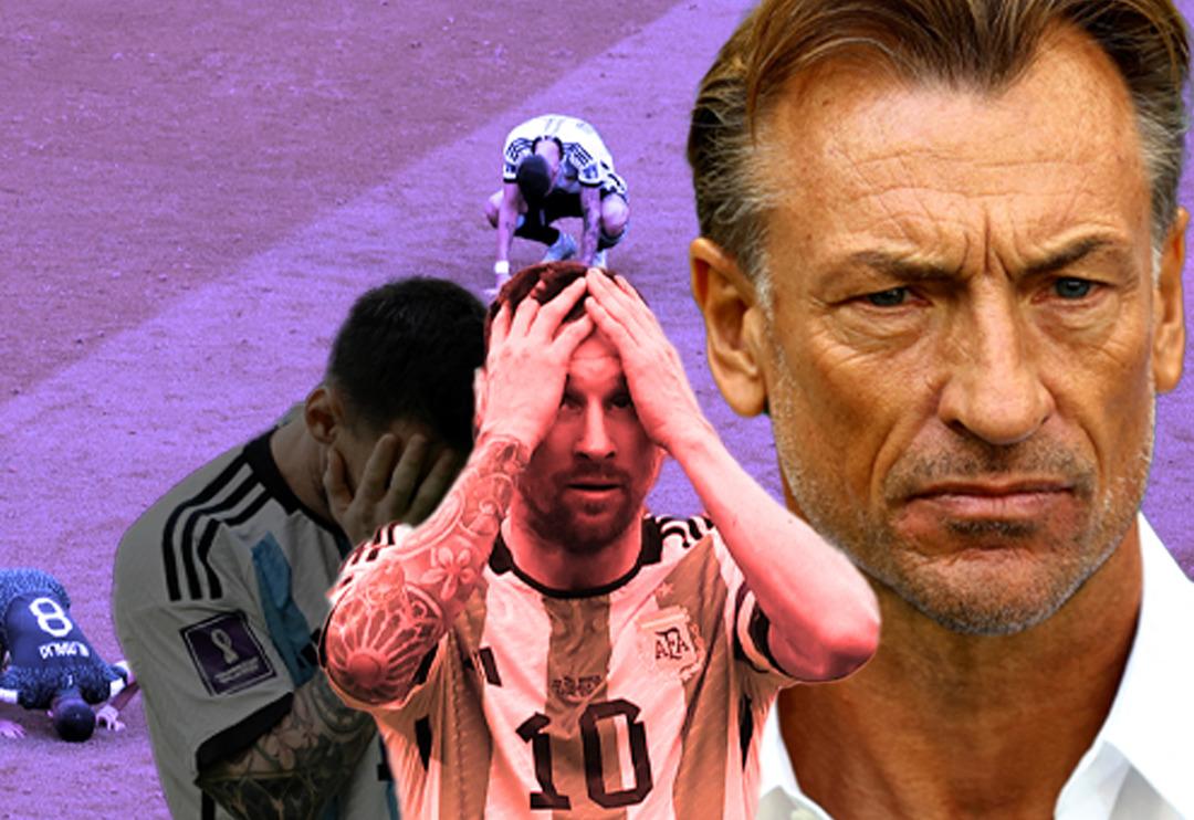 Herve Renard'ın temizlik şirketinden D&uuml;nya Kupası'na uzanan gurur dolu hikayesi! Messi'yi sahadan boynu b&uuml;k&uuml;k yolladı...