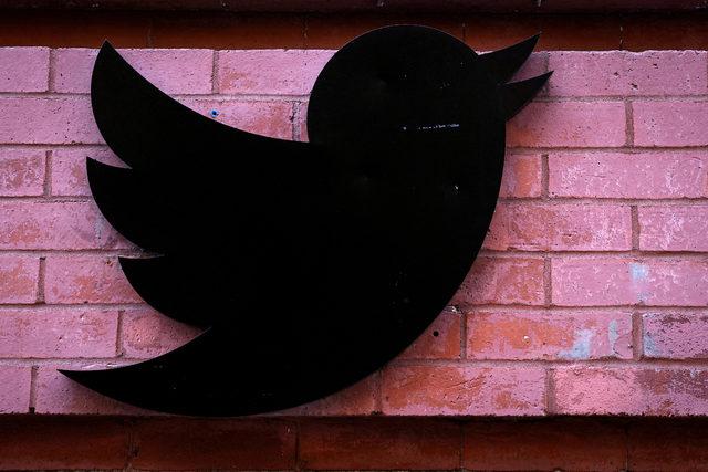 FILE PHOTO: The Twitter logo is seen outside the offices in New York