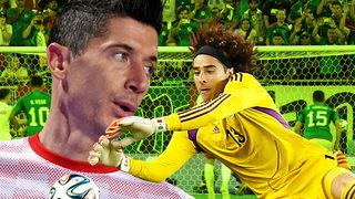 Dünya Kupalarının değişilmez kalecisi Guillermo Ochoa! Lewandowski'nin penaltısını kurtardı