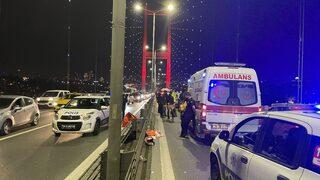 15 Temmuz Şehitler Köprüsü'nde bariyerlere çarpan motosikletteki bir kişi öldü