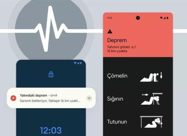 Android deprem uyarı