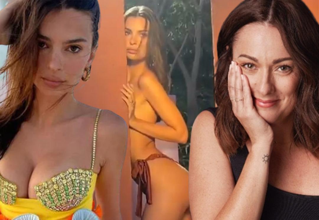 Bu kez sert kayaya &ccedil;arptı! &Uuml;nl&uuml;lerin fotoğraflarıyla dalga ge&ccedil;en komedyen Celeste Barber&rsquo;e Emily Ratajkowski&rsquo;den sert hamle geldi