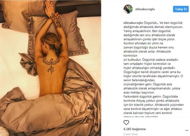 Eliz Sakuçoğlu yatakta çırılçıplak... G3