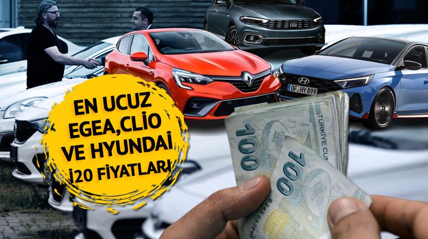 SON DAKİKA | En ucuz sıfır otomobil fiyatları... Renault Clio, Fiat Egea, Hyunda i20 fiyatları değişti! ÖTV matrah düzenlemesiyle yüzde 5,5-19 arasında indirim