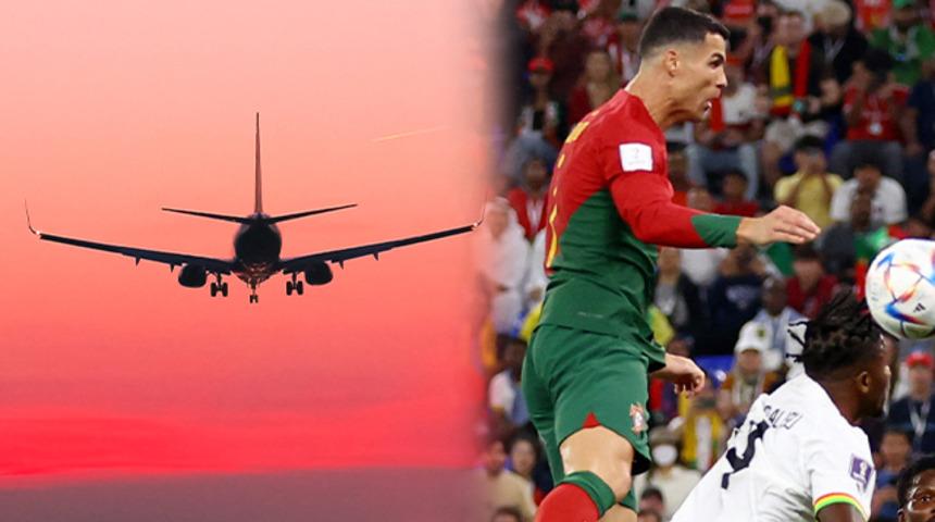 'O bir uçak, o bir kuş, hayır o Cristiano Ronaldo!' Portekiz - Gana maçının önüne geçen pozisyon...