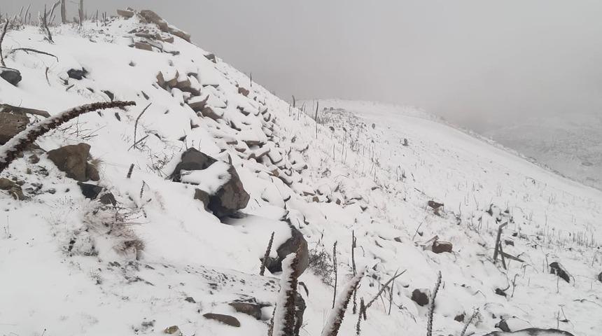 Afyonkarahisar'ın yüksek kesimlerinde kar yağışı etkili oldu