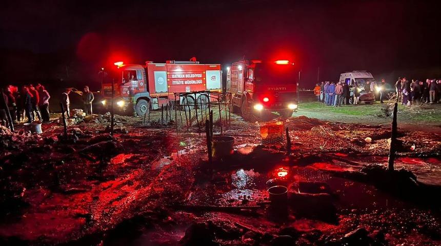 Batman'da meydana gelen yangında 55 küçükbaş hayvan telef oldu