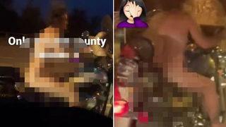 Görenler gözlerine inanamadı! Otoyolda motosikletine çırılçıplak bindi... Kimseye aldırış etmeden sürdü