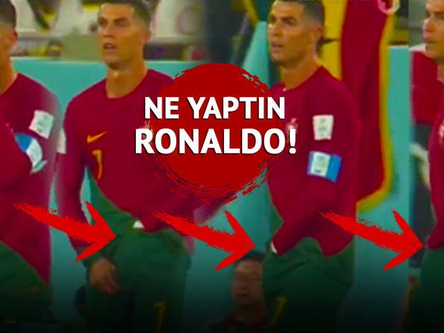 Cristiano Ronaldo'nun Portekiz Gana maçında yaptığını kimse anlayamadı! Elini şortuna soktu, çıkardı ve... Görenler inanamadı