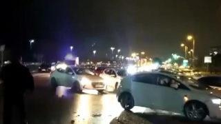 Alkollü sürücünün çarptığı otomobil takla attı! Yaralılar var