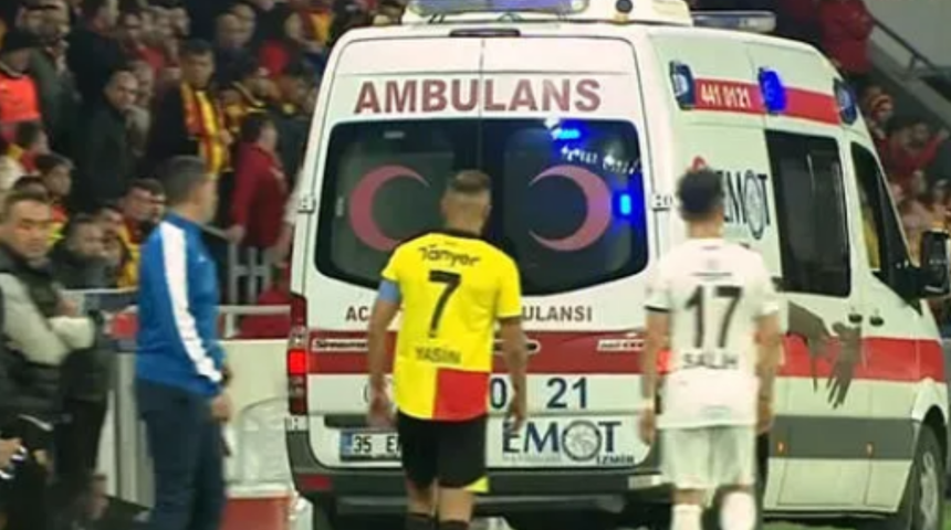 Göztepe-Altay maçı durduruldu! Taraftar kaleciye saldırdı! Kalecinin sağlık durumu nasıl? 