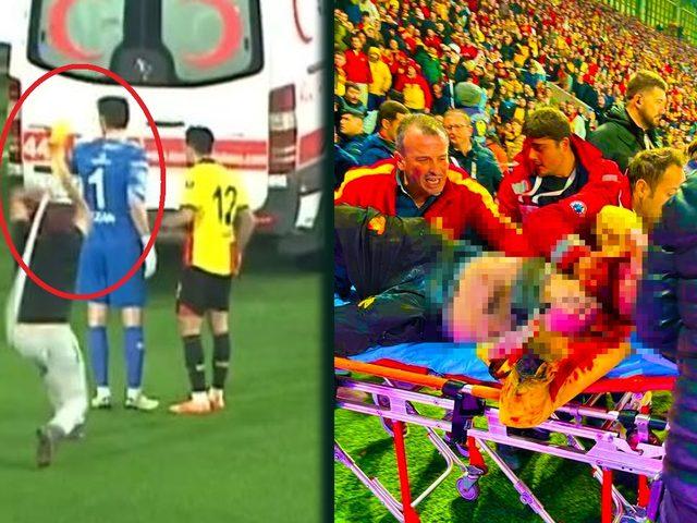 Son dakika: İzmir'de taraftar sahaya atladı, kalecinin kafasına korner direğiyle vurdu! İki ambulans içeri girdi! Göztepe - Altay maçında ortalık fena karıştı...