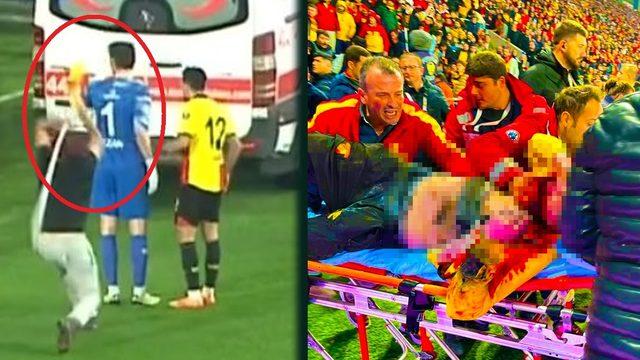 Son dakika: İzmir'de taraftar sahaya atladı, kalecinin kafasına korner direğiyle vurdu! İki ambulans içeri girdi! Göztepe - Altay maçında ortalık fena karıştı...
