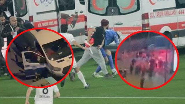 Adama bıçağı sapladı! Kalecinin kafasında korner direğinin kırıldığı Göztepe - Altay maçının yankıları sokaklara sıçradı! Taraftarlar dağılmadı, stat dışında herkes birbirine girdi...