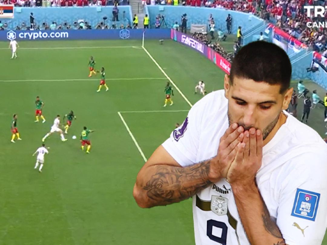 Spiker bile şaşırdı, kimse inanamadı! Kamerun - Sırbistan ma&ccedil;ına Aleksandar Mitrovic'in ka&ccedil;ırdığı gol damga vurdu...