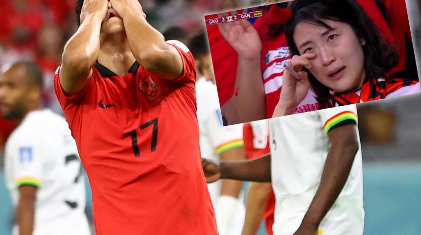 Gana Güney Kore'yi 3-2 mağlup etti! Maçın ardından gözyaşlarını tutamadılar