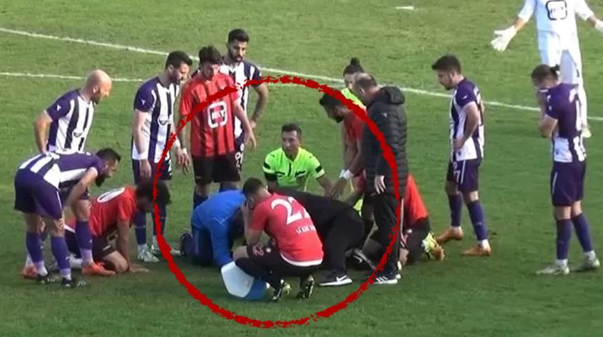 Bartın'da korkutan olay! Maç sırasında futbolcunun dili boğazına kaçtı, maçın orta hakemi kurtardı