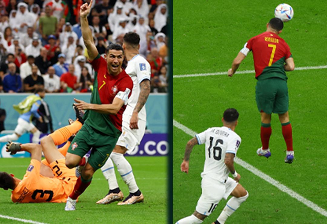 Ronaldo'nun attığı gol sonrası d&uuml;nya ikiye b&ouml;l&uuml;nd&uuml;! FIFA bile televizyondan g&ouml;r&uuml;nce d&uuml;zeltti