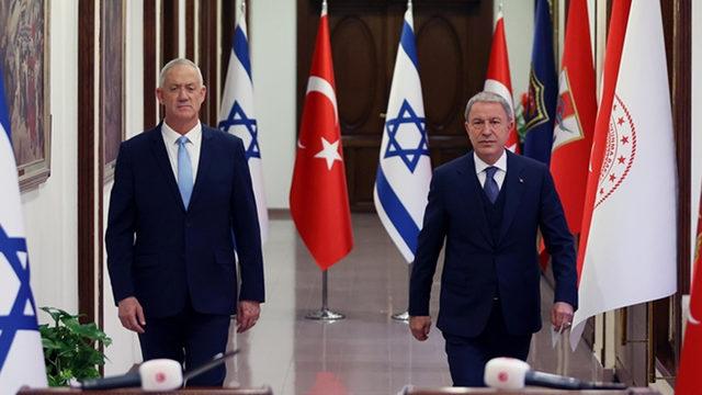 Milli Savunma Bakanı Akar, İsrailli mevkidaşı Gantz ile görüştü