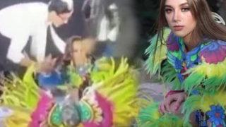 Güzellik yarışmasında korkunç anlar! Mikrofonu eline alınca yere yığıldı