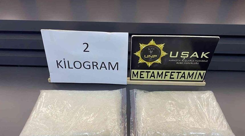 Uşak’ta 1 milyon liralık uyuşturucuyla yakalanan şüpheli tutuklandı