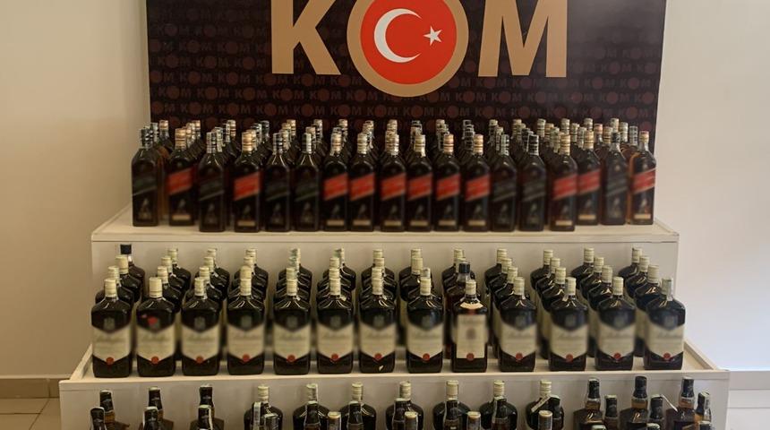 Konya'da kaçak içki operasyonunda bir şüpheli yakalandı