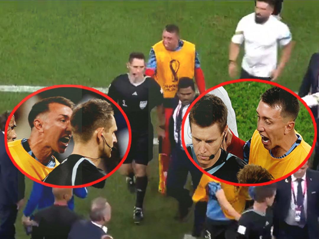 Son dakika: Uruguay D&uuml;nya Kupası'ndan elendi, ortalık fena karıştı! Fernando Muslera sahaya daldı, hakemi itti!