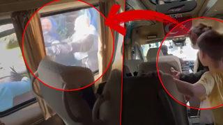 Servisteki çocuklar korkudan gözyaşlarına boğuldu! İstanbul'un göbeğinde biber gazlı, sopalı kavga anbean görüntülendi