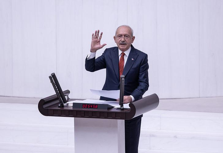 Son dakika: CHP Genel Başkanı Kemal Kılıçdaroğlu konuştuğu sırada Meclis'te gergin anlar! 'Ağlamayın arkadaşlar'