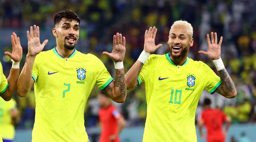 Son dakika: Brezilya güle oynaya çeyrek finalde! Güney Kore'yi çok farklı geçtiler...