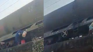 Yol ve köprüden sonra şimdi de bu! Hareket eden trenden bidonlarca benzin çaldılar