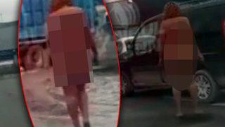 Bir 'çıplak' vakası daha! Kimse anlayamadı; kadın sokak ortasında uluorta yürürken herkesi şaşırttı