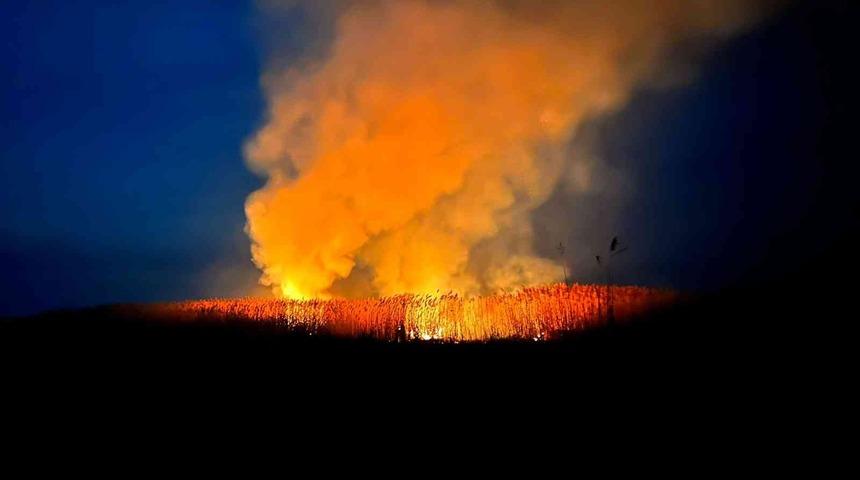 Eber Gölü’nde yine yangın