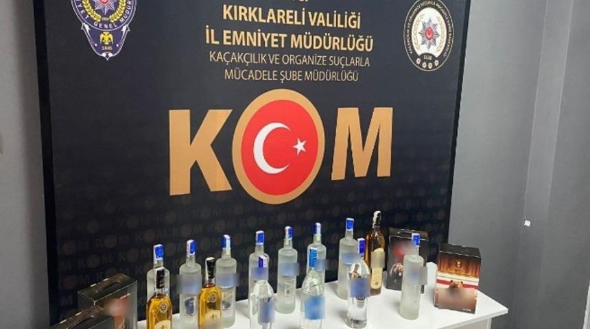 Kırklareli’nde sahte içki operasyonu: 2 gözaltı