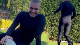 Berdan Mardini taytla futbol oynadı! Dalga konusu oldu